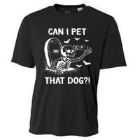 Can I Pet That Dog Halloween Skeleton Cooling Performance Crew T-Shirt