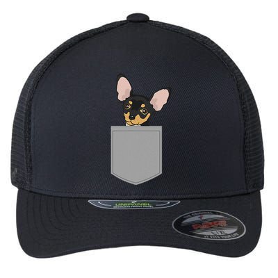 Chihuahua In Pocket Design Chiwawa Lovers Gifts Flexfit Unipanel Trucker Cap