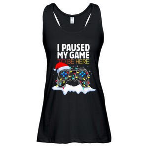 Christmas I Paused My Game To Be Here Funny Gamer Ladies Essential Flowy Tank