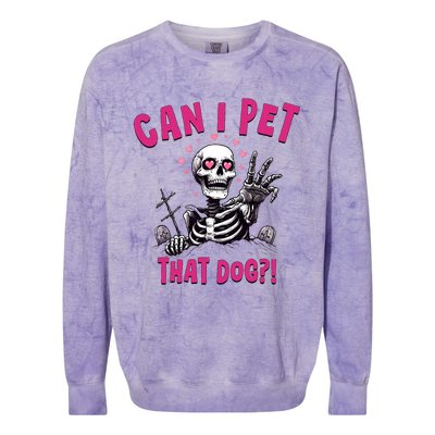 Can I Pet That Dog Skeleton Colorblast Crewneck Sweatshirt