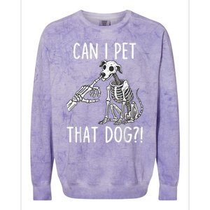 Can I Pet That Dog Skeleton Colorblast Crewneck Sweatshirt