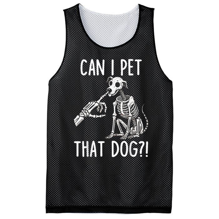 Can I Pet That Dog Skeleton Mesh Reversible Basketball Jersey Tank