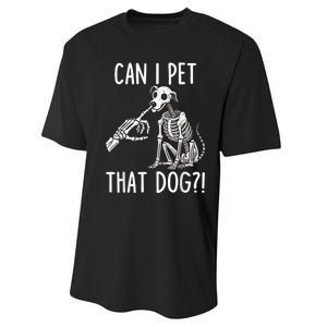 Can I Pet That Dog Skeleton Performance Sprint T-Shirt