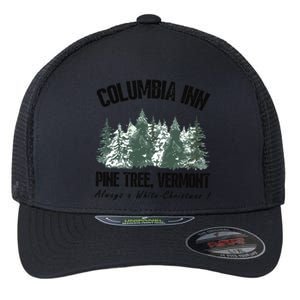 Columbia Inn Pine Tree Vermont Americas Snow Playground A White Flexfit Unipanel Trucker Cap