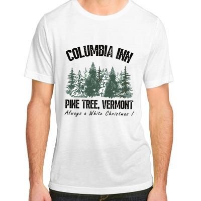 Columbia Inn Pine Tree Vermont Americas Snow Playground A White Adult ChromaSoft Performance T-Shirt