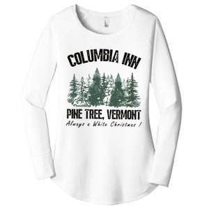 Columbia Inn Pine Tree Vermont Americas Snow Playground A White Women's Perfect Tri Tunic Long Sleeve Shirt