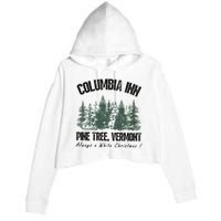 Columbia Inn Pine Tree Vermont Americas Snow Playground A White Crop Fleece Hoodie