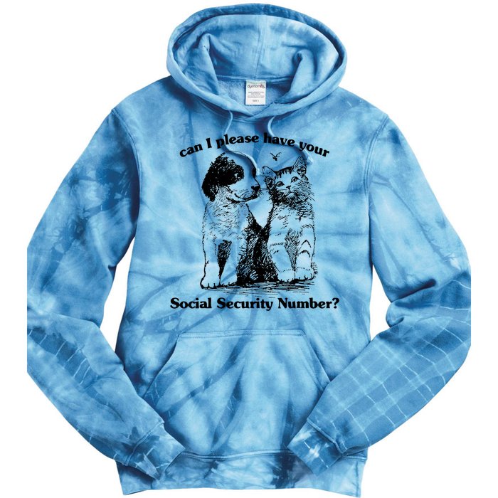 Can I Please Have Your Social Security Number Tie Dye Hoodie