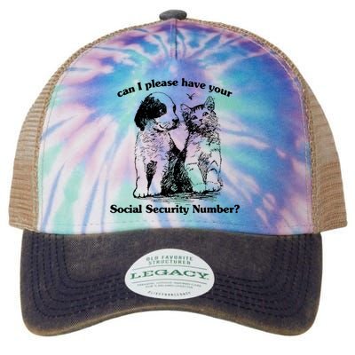 Can I Please Have Your Social Security Number Legacy Tie Dye Trucker Hat