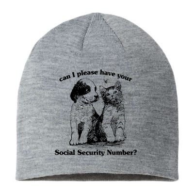 Can I Please Have Your Social Security Number Sustainable Beanie