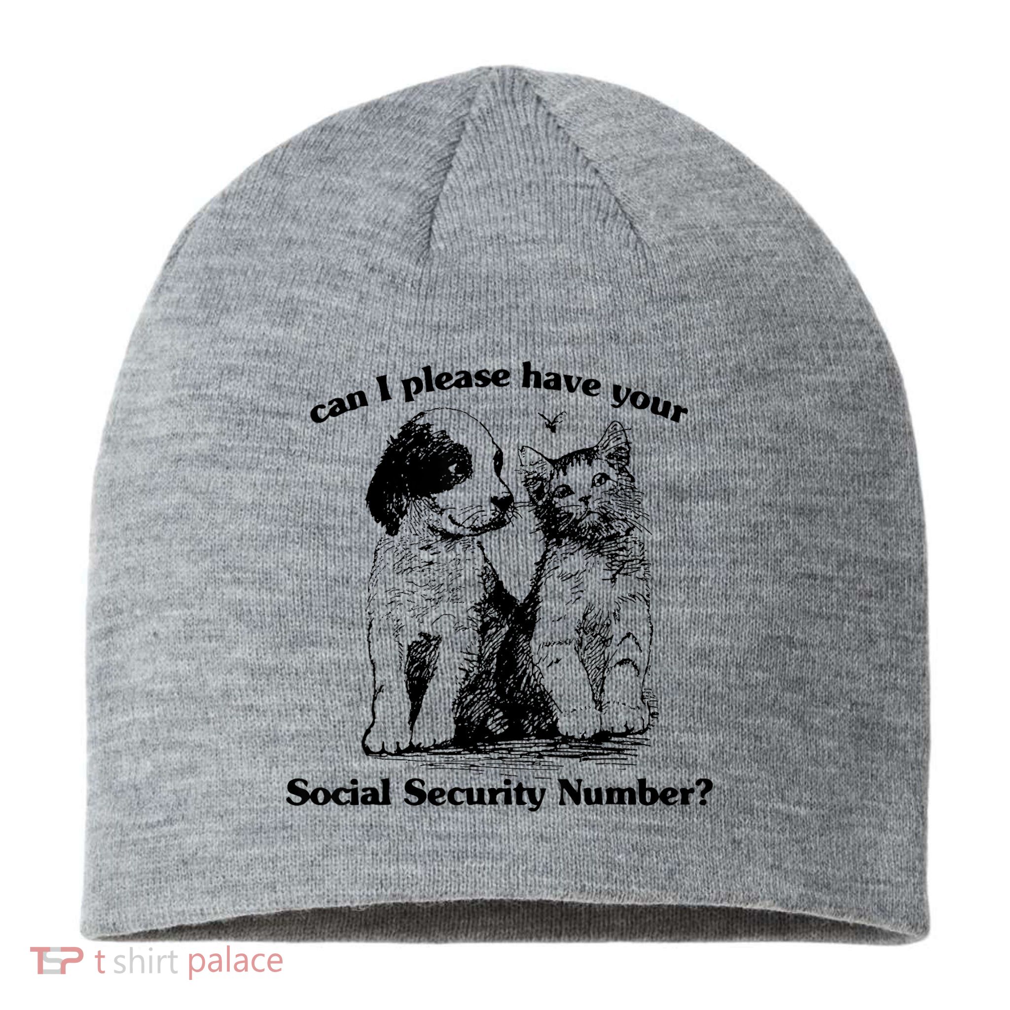 Can I Please Have Your Social Security Number Sustainable Beanie