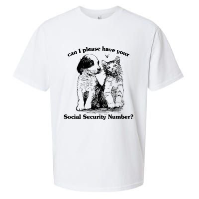 Can I Please Have Your Social Security Number Sueded Cloud Jersey T-Shirt