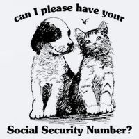 Can I Please Have Your Social Security Number Sueded Cloud Jersey T-Shirt