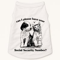 Can I Please Have Your Social Security Number Doggie Tank