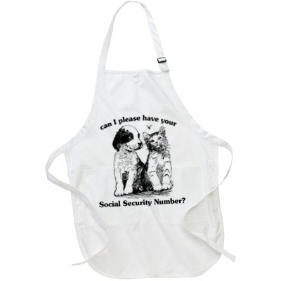 Can I Please Have Your Social Security Number Full-Length Apron With Pockets