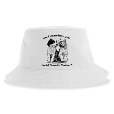 Can I Please Have Your Social Security Number Sustainable Bucket Hat