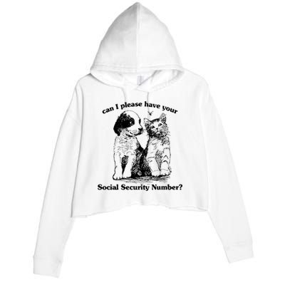 Can I Please Have Your Social Security Number Crop Fleece Hoodie