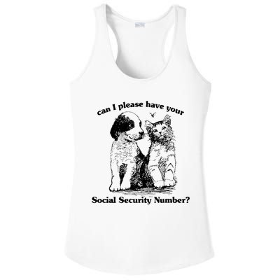 Can I Please Have Your Social Security Number Ladies PosiCharge Competitor Racerback Tank