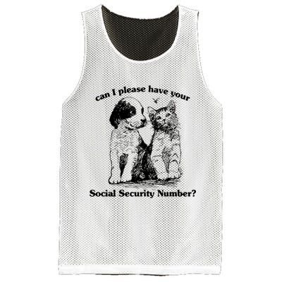 Can I Please Have Your Social Security Number Mesh Reversible Basketball Jersey Tank