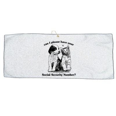 Can I Please Have Your Social Security Number Large Microfiber Waffle Golf Towel
