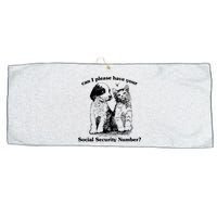 Can I Please Have Your Social Security Number Large Microfiber Waffle Golf Towel