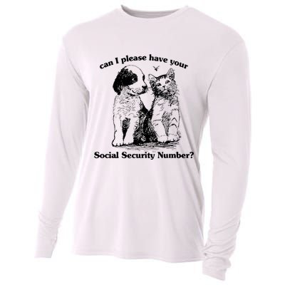 Can I Please Have Your Social Security Number Cooling Performance Long Sleeve Crew