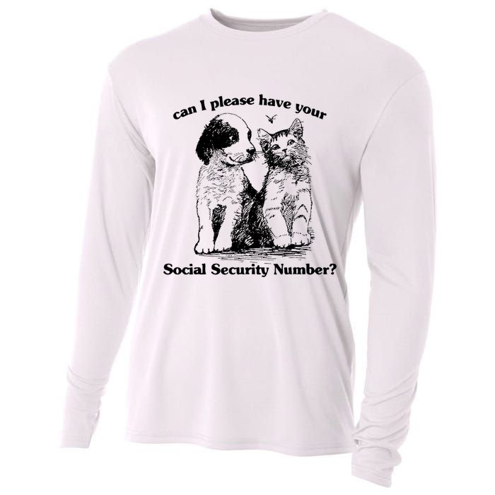 Can I Please Have Your Social Security Number Cooling Performance Long Sleeve Crew