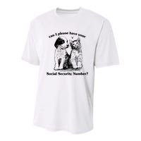 Can I Please Have Your Social Security Number Youth Performance Sprint T-Shirt