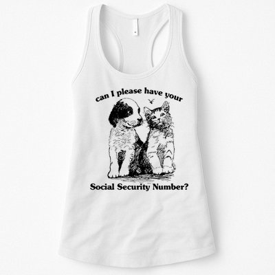 Can I Please Have Your Social Security Number Womens Tank Top
