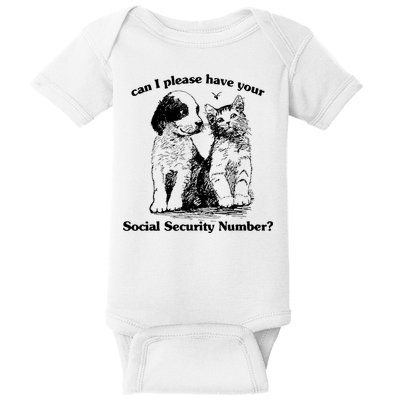 Can I Please Have Your Social Security Number Baby Bodysuit