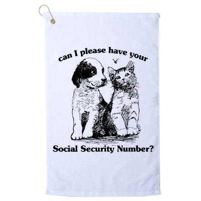 Can I Please Have Your Social Security Number Golf Towel