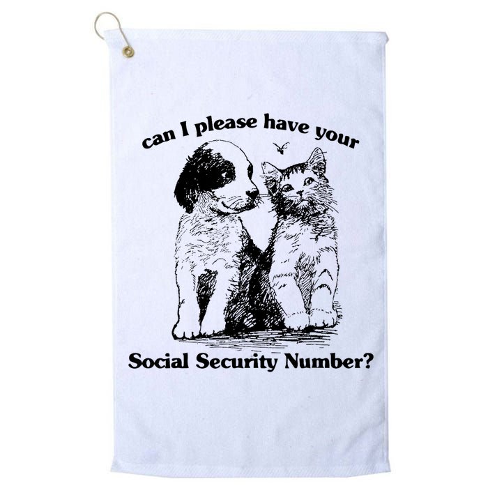 Can I Please Have Your Social Security Number Golf Towel