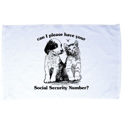 Can I Please Have Your Social Security Number Microfiber Hand Towel