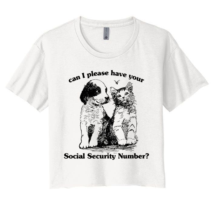 Can I Please Have Your Social Security Number Crop Top