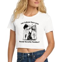 Can I Please Have Your Social Security Number Crop Top