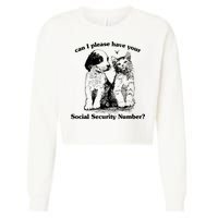 Can I Please Have Your Social Security Number Cropped Pullover Crew