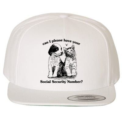 Can I Please Have Your Social Security Number Wool Snapback Cap