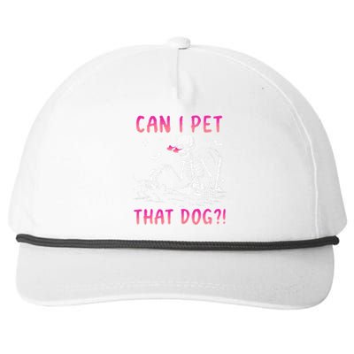 Can I Pet That Dog Skeleton Dog Lover Halloween Snapback Five-Panel Rope Hat