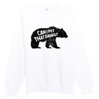 Can I Pet That Dog Funny Dawg Meme Funny Dog Premium Crewneck Sweatshirt