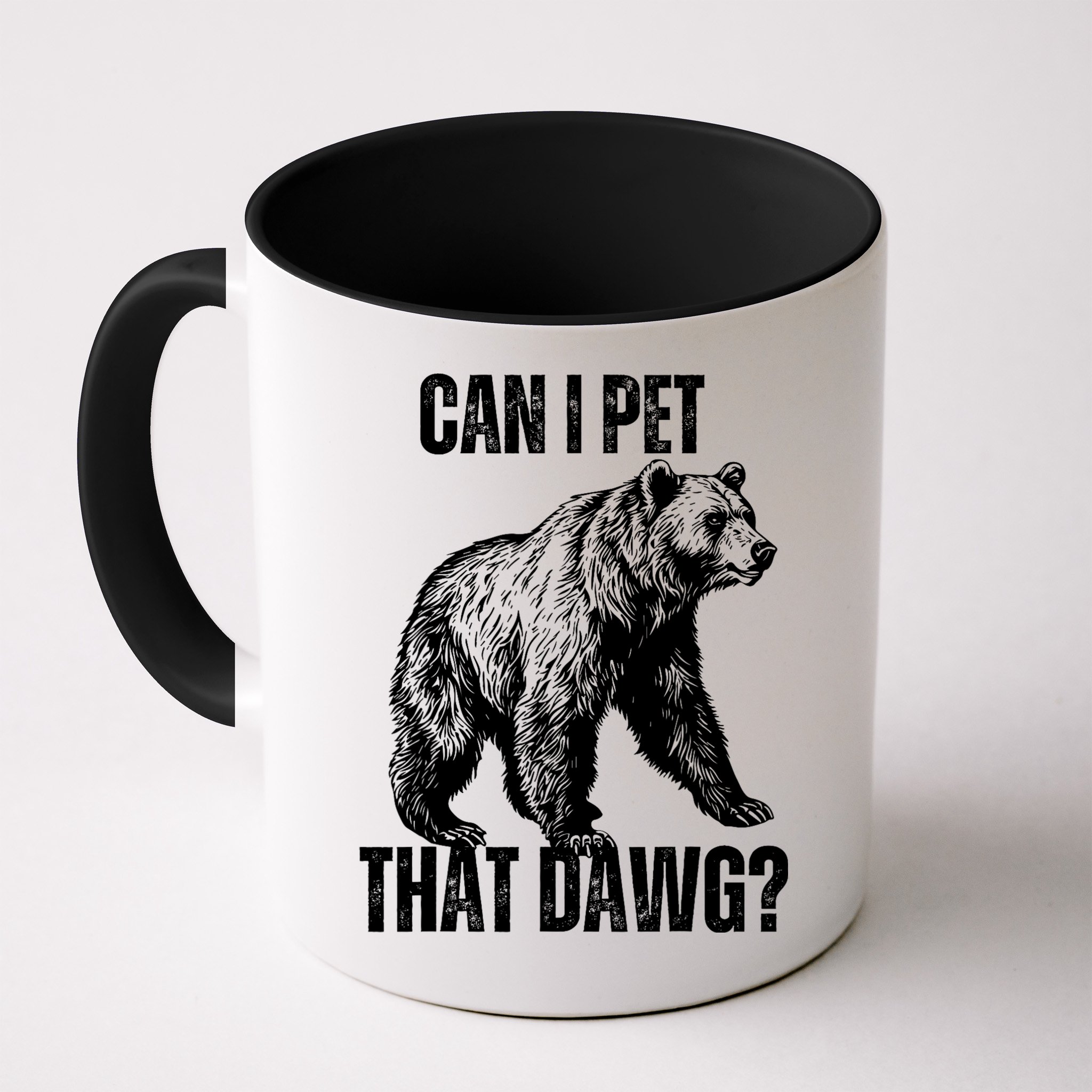 Can I Pet That Dog Bear Meme Funny Dog Mug