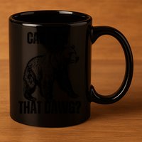Can I Pet That Dog Bear Meme Funny Dog 11oz C Handle Ceramic Mug