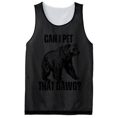 Can I Pet That Dog Bear Meme Funny Dog Mesh Reversible Basketball Jersey Tank