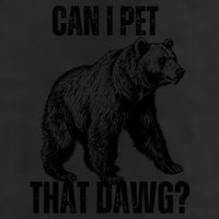 Can I Pet That Dog Bear Meme Funny Dog Golf Towel