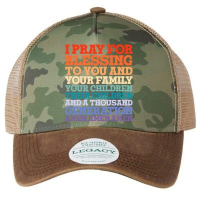 Christian I Pray For Blessings To You And Your Family A Gift Legacy Tie Dye Trucker Hat