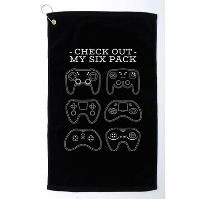 Cute I Paused My Game To Be Thankful Video Gamer Platinum Collection Golf Towel