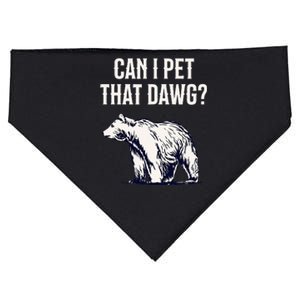 Can I Pet That Dawg Bear Meme Southern Accent USA-Made Doggie Bandana