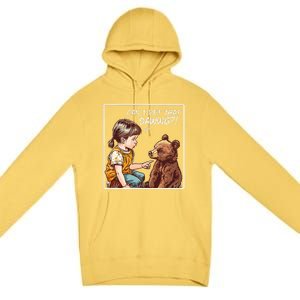 Can I Pet That Dawg! Pet Dog Meme Premium Pullover Hoodie