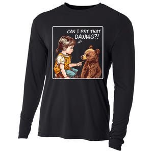 Can I Pet That Dawg! Pet Dog Meme Cooling Performance Long Sleeve Crew