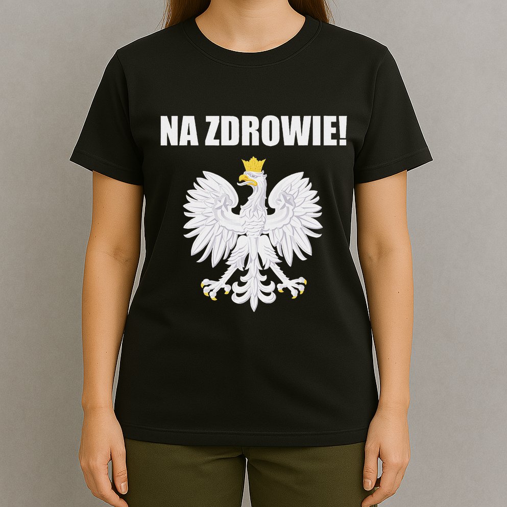 Cheers In Polish Coat Of Arms Souvenir Funny Na Zdrowie T-Shirt