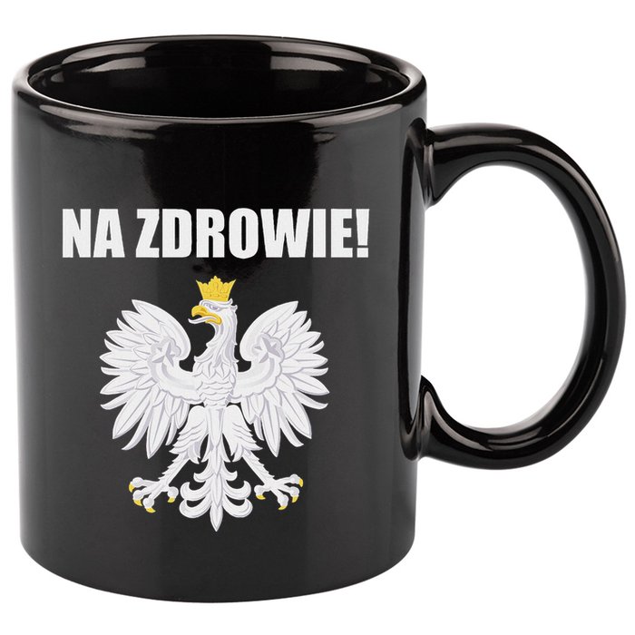 Cheers In Polish Coat Of Arms Souvenir Funny Na Zdrowie 11oz C Handle Ceramic Mug